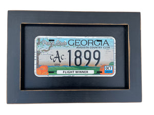 License Plate Sign Framed