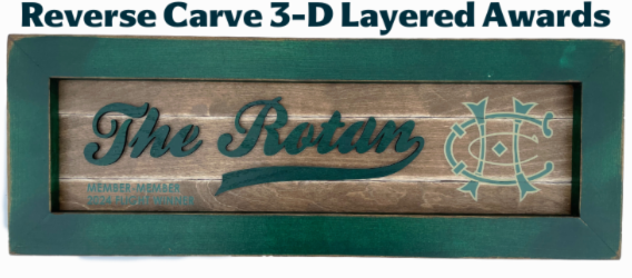 Reverse 3-D Layer Framed Slatted Sign