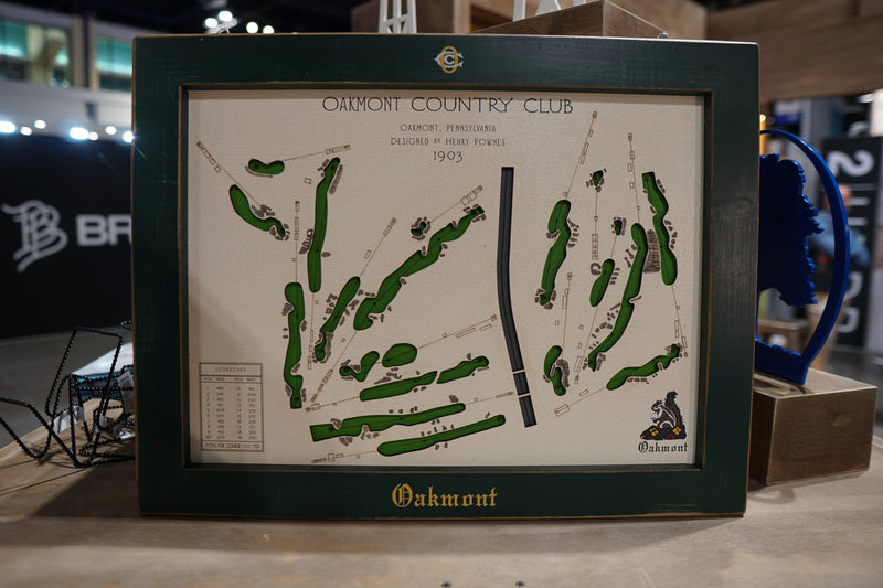 Course Map - Reverse Carved Framed