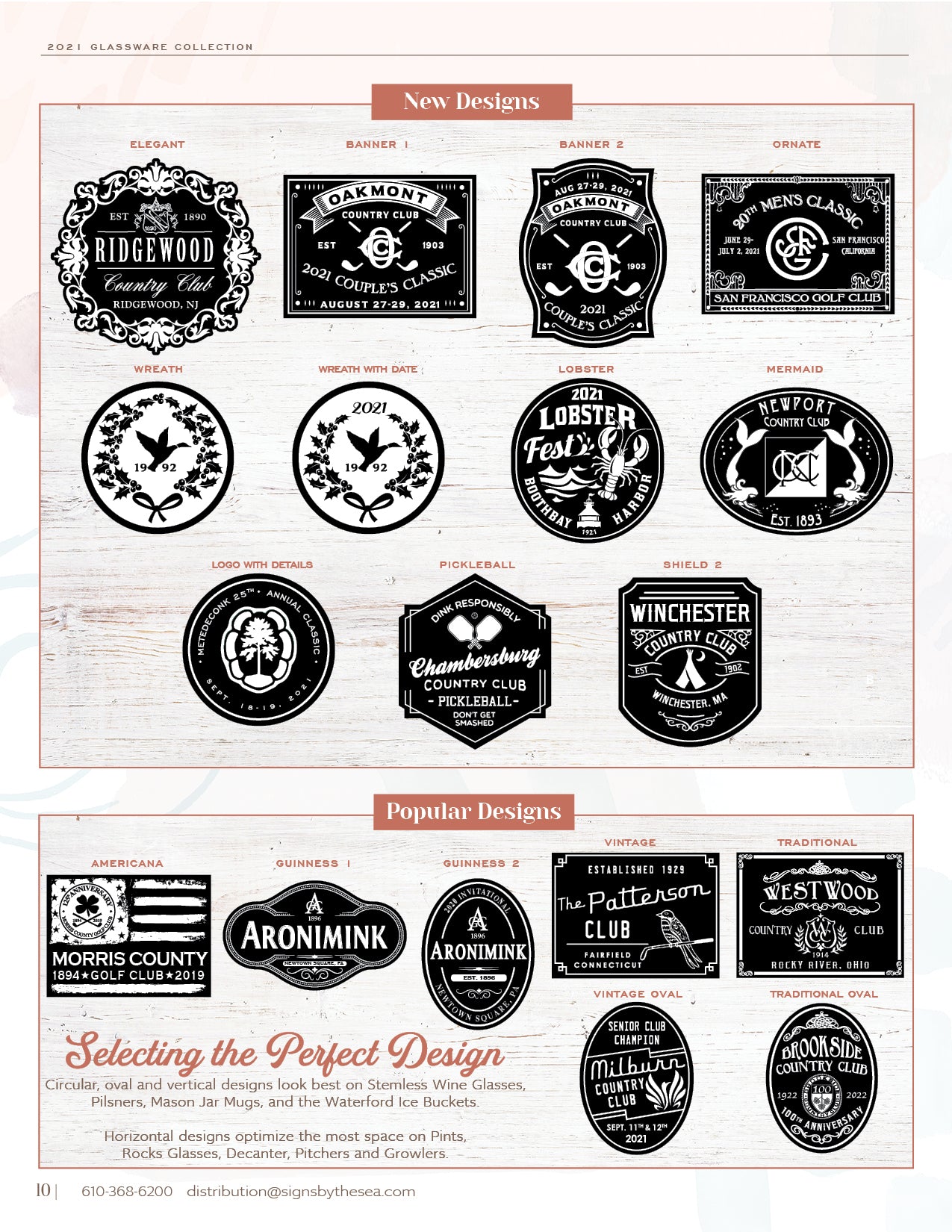 Pint Glass Signs By the Sea