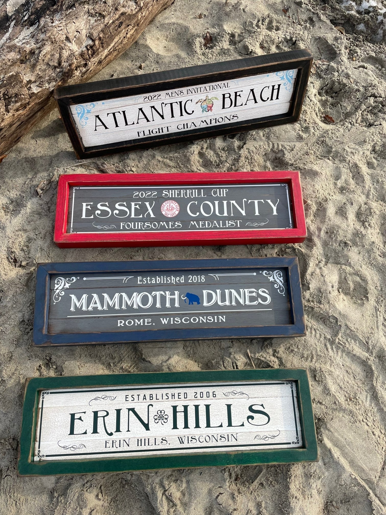 Framed Slatted Signs Signs By the Sea